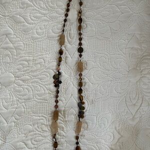 Silpada Brown and Gold Beaded Necklace